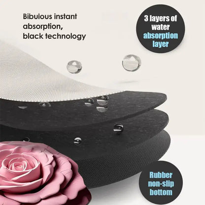 Rosecaree Elegant Floral Plush Floor Mat™