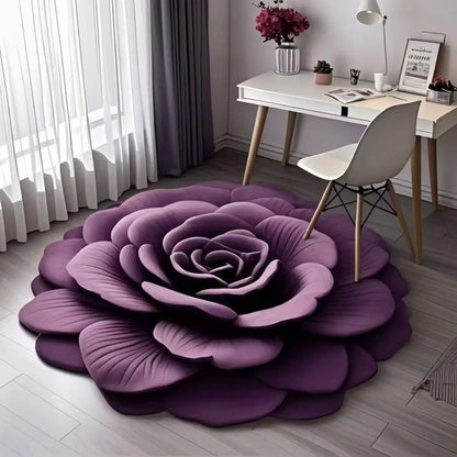 Elegant Floral Plush Floor Mat™