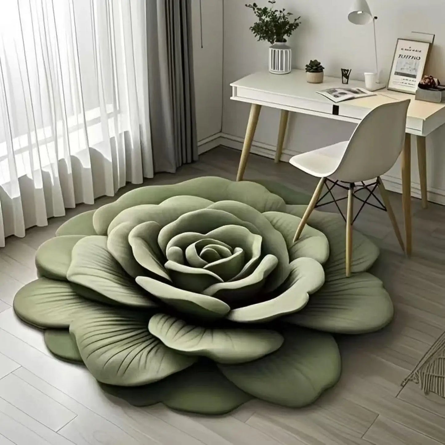 Elegant Floral Plush Floor Mat™