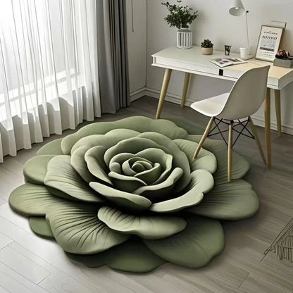 Elegant Floral Plush Floor Mat™